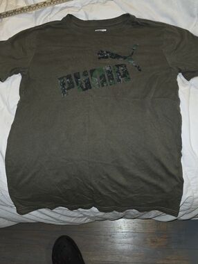 Puma Olive Green Graphic Tee